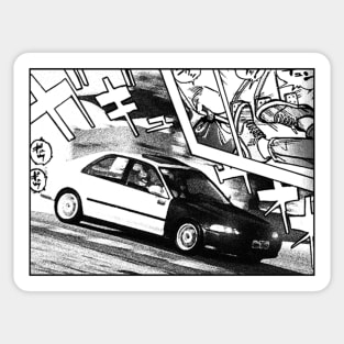 JDM Civic in Laguna Seca T-Shirt Manga Edition Sticker